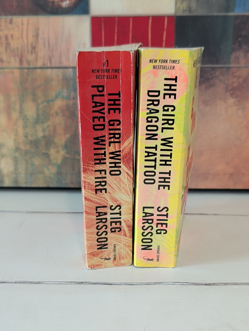 Vintage Crime / Black Lizard-- The Girl with the Dragon Tattoo 2-Book Set Red